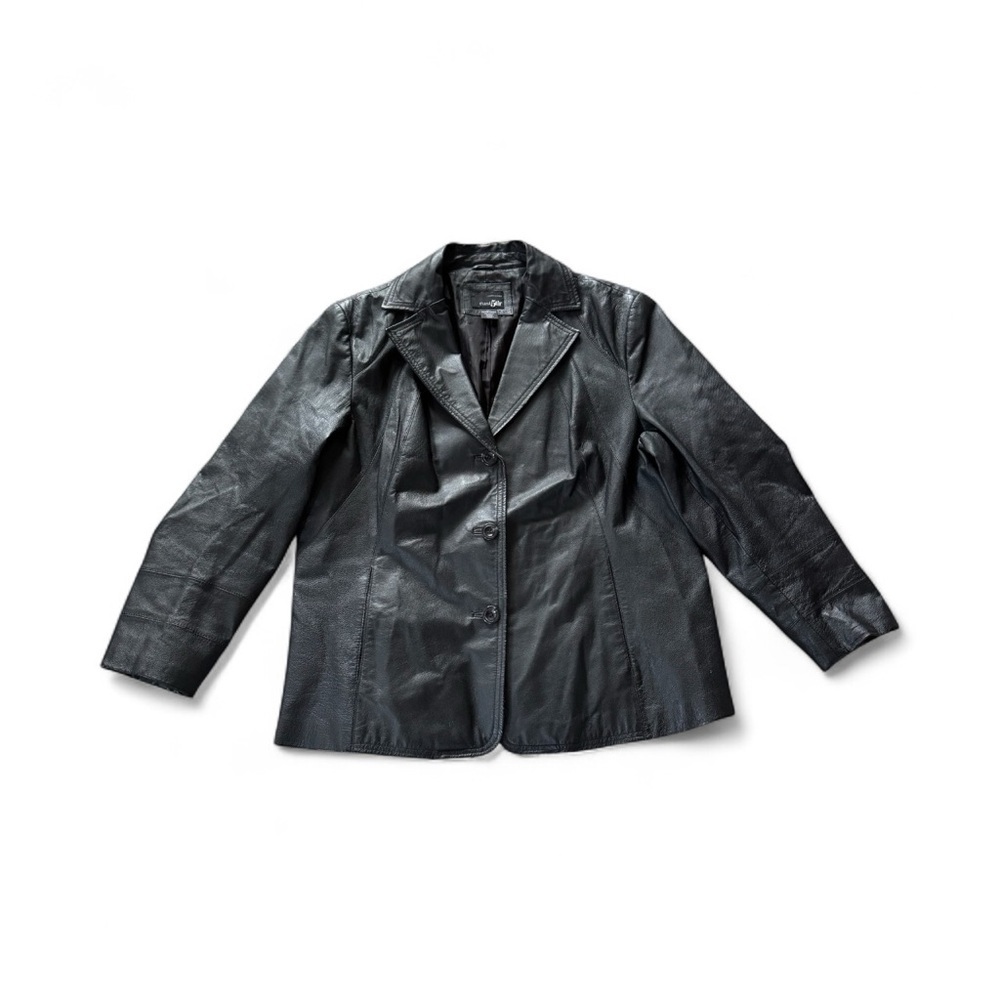 East 5th Leather Jacket 3 Button Women Size 1X EUC